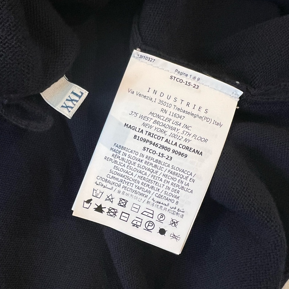 New Moncler Navy Cardigan XXL Pockets Double Zip Up - Picture 8 of 8